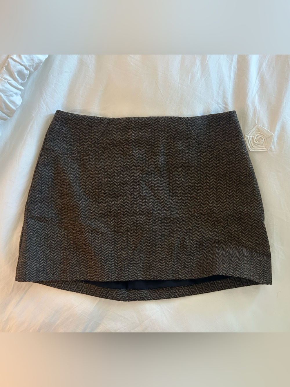 Reformation x Kacey Musgraves Buxton Herringbone Mini Skirt Size 6